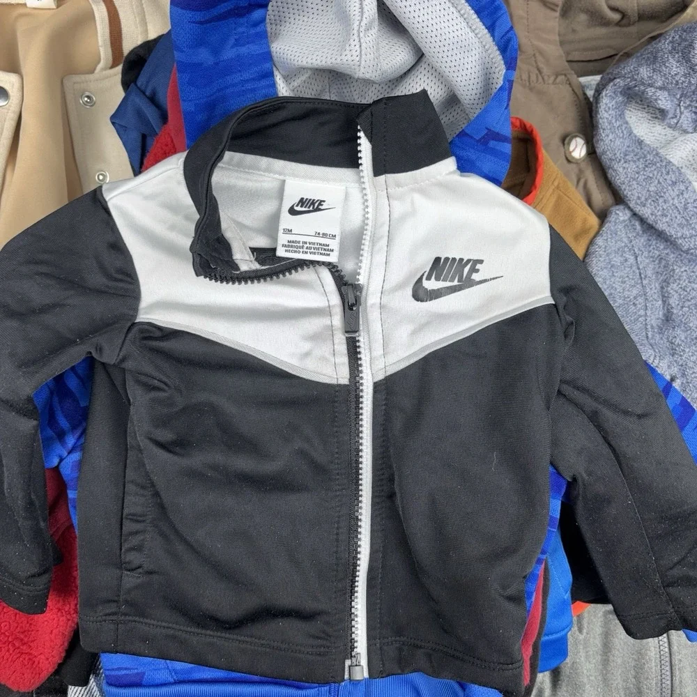 Boys Jackets Size 12M Lot Of 32 Mixed Nike Jordan Reebok Carters Toddler Coats